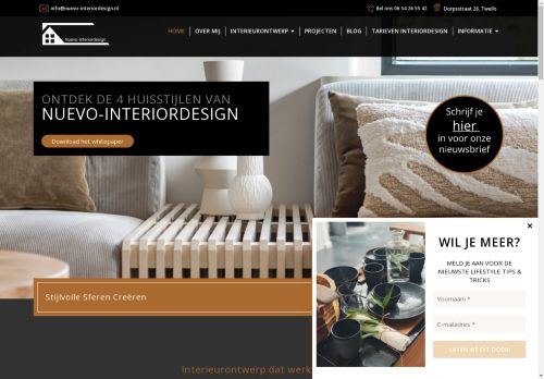 Screenshot van nuevo-interiordesign.nl