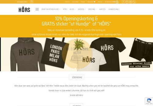 Screenshot van oethors.nl