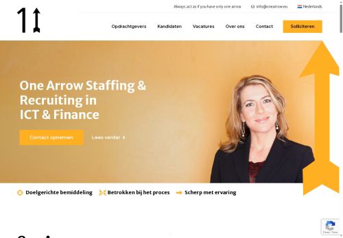 Screenshot van onearrow.eu