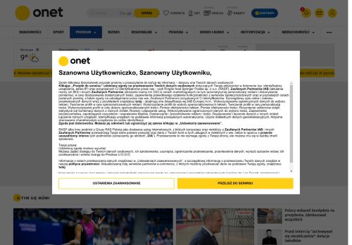 Screenshot van onet.pl