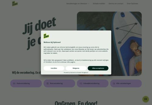 Screenshot van opgroen.nl