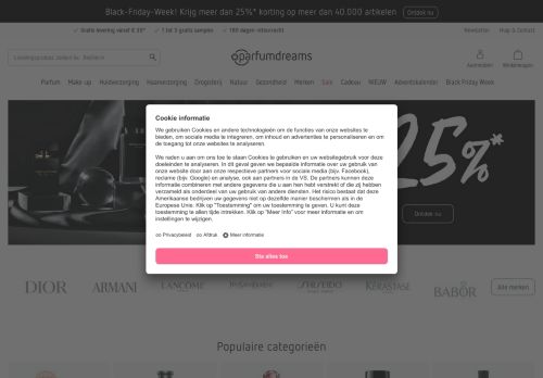 Screenshot van parfumdreams.nl