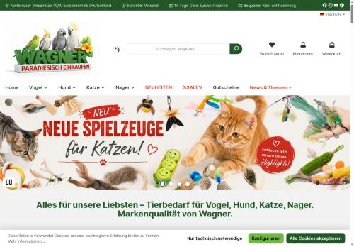 Screenshot van parrotshop.de