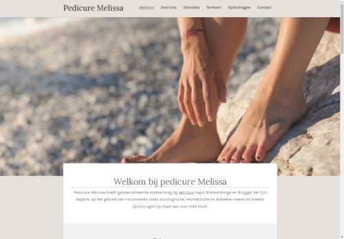 Screenshot van pedicuremelissa.be