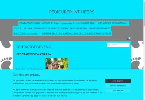 Screenshot van pedicurepunt-heers.be