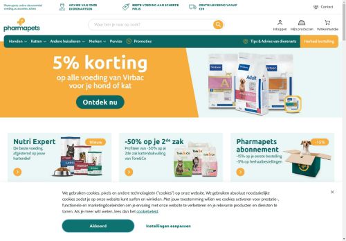 Screenshot van pharmapets.nl