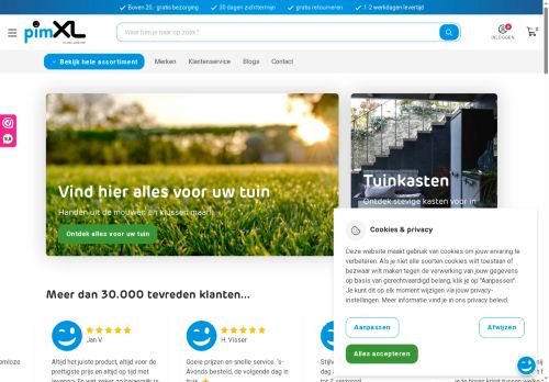 Screenshot van pimxl.nl