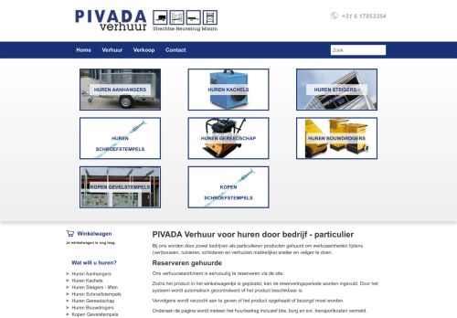 Screenshot van pivadaverhuur.nl