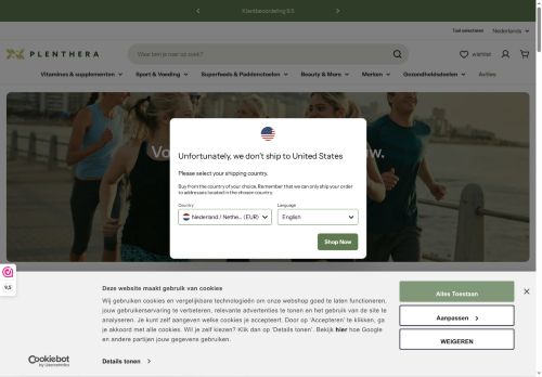 Screenshot van plenthera.com