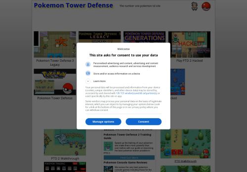 Screenshot van pokemontowerdefense.net