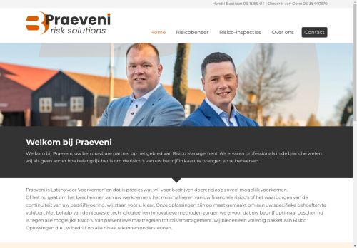 Screenshot van praeveni.nl