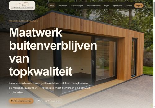 Screenshot van premium-buitenverblijven.nl