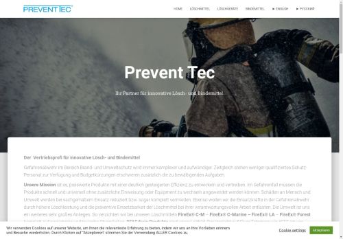 Screenshot van prevent-tec.de