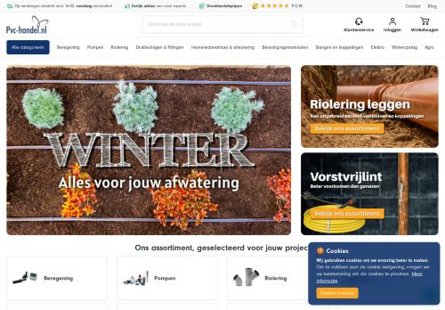 Screenshot van pvc-handel.nl
