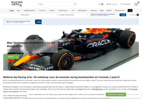 Screenshot van www.racing-art.nl