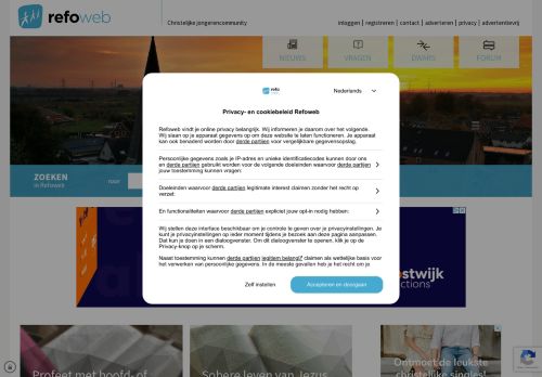 Screenshot van refoweb.nl