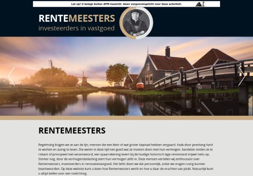 Screenshot van rentemeesters.nl