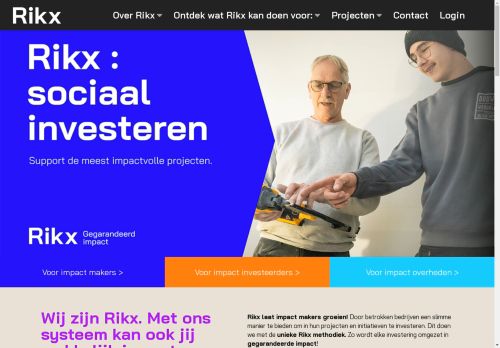 Screenshot van rikxplatform.nl