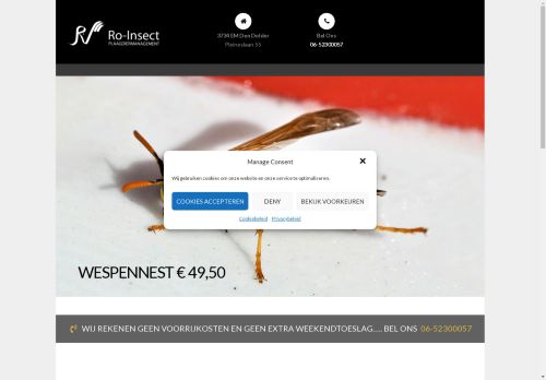 Screenshot van ro-insect.nl