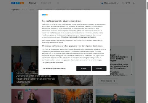 Screenshot van rtl.nl
