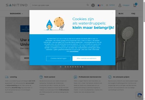Screenshot van sanitino.be