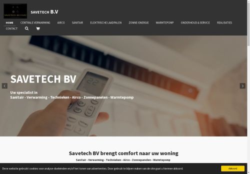 Screenshot van savetech-bv.be