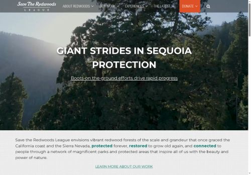 Screenshot van savetheredwoods.org