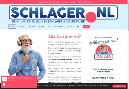 Screenshot van schlager.nl