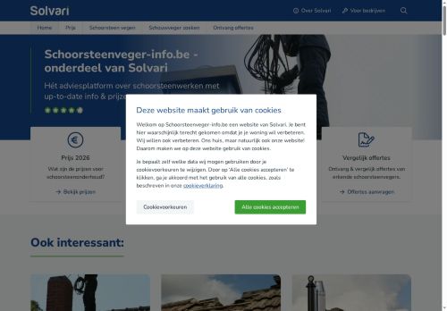 Screenshot van schoorsteenveger-info.be