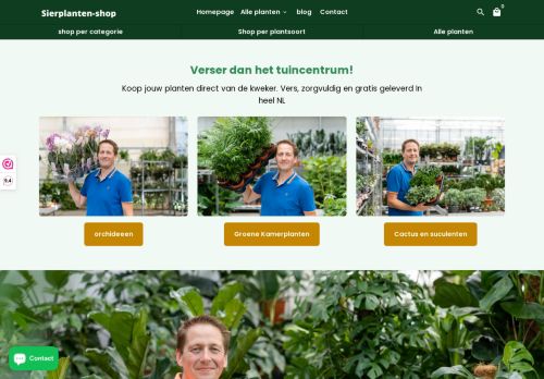 Screenshot van sierplanten-shop.nl