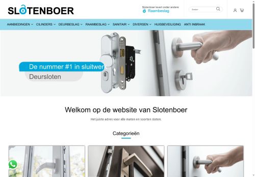 Screenshot van slotenboer.nl