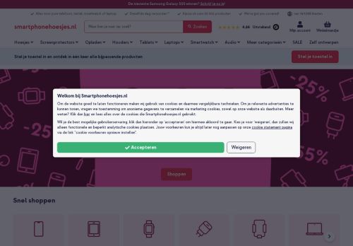 Screenshot van smartphonehoesjes.nl