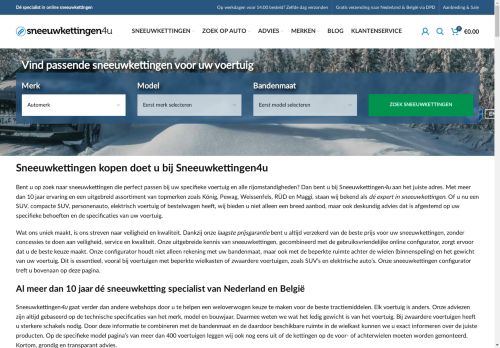 Screenshot van sneeuwkettingen4u.nl