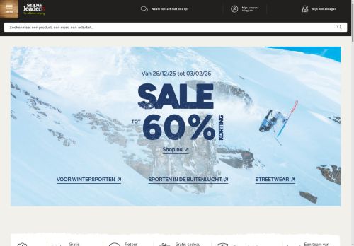 Screenshot van snowleader.nl