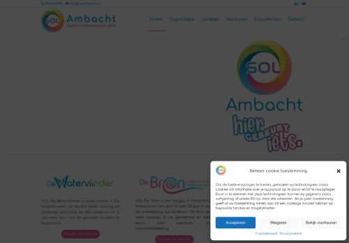 Screenshot van solambacht.nl