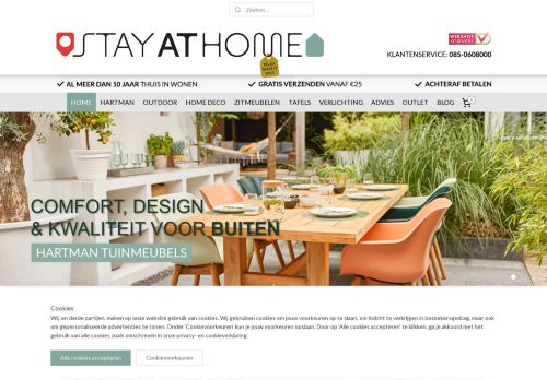 Screenshot van stayathome.nl