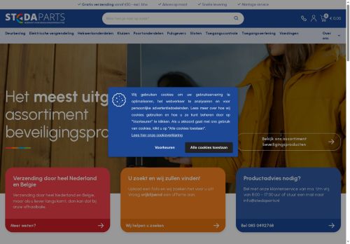 Screenshot van stedaparts.nl