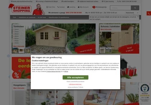 Screenshot van steinershopping.nl