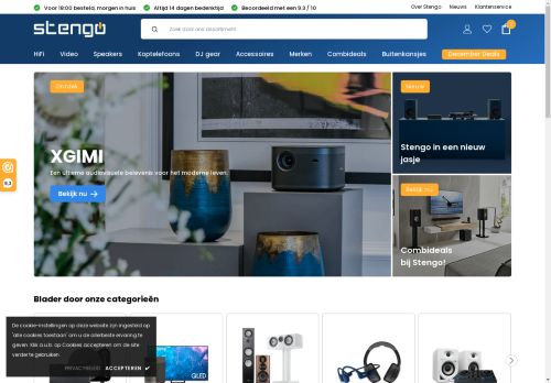 Screenshot van stengo.nl