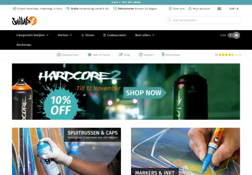 Screenshot van suitupshop.nl