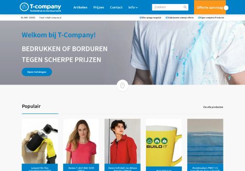 Screenshot van t-company.nl