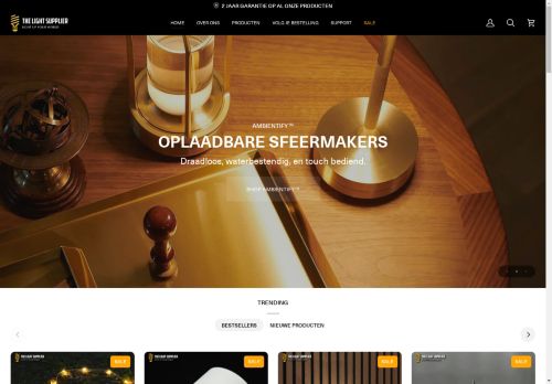 Screenshot van thelightsupplier.nl