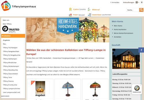 Screenshot van tiffanylampenhaus.de