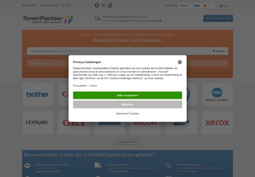 Screenshot van toner-partner.be