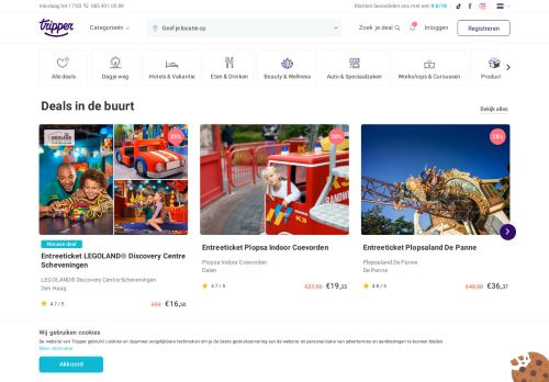 Screenshot van tripper.nl