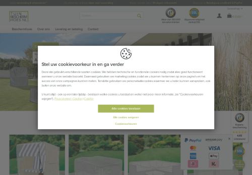 Screenshot van tuinbeschermhoes.nl