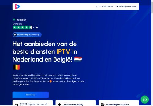 Screenshot van tvnexu.nl