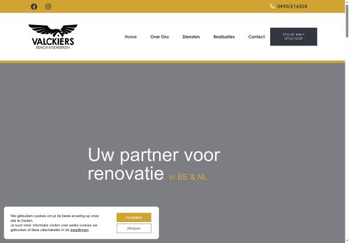 Screenshot van valckiers.be
