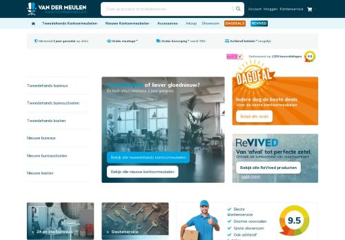 Screenshot van vdmkantoormeubelen.nl