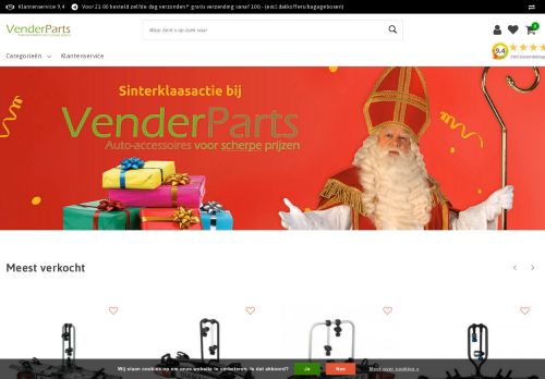 Screenshot van venderparts.nl